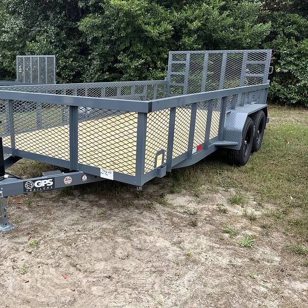 GPS 7 x 16 HD Mesh Side Utility Trailer 7k